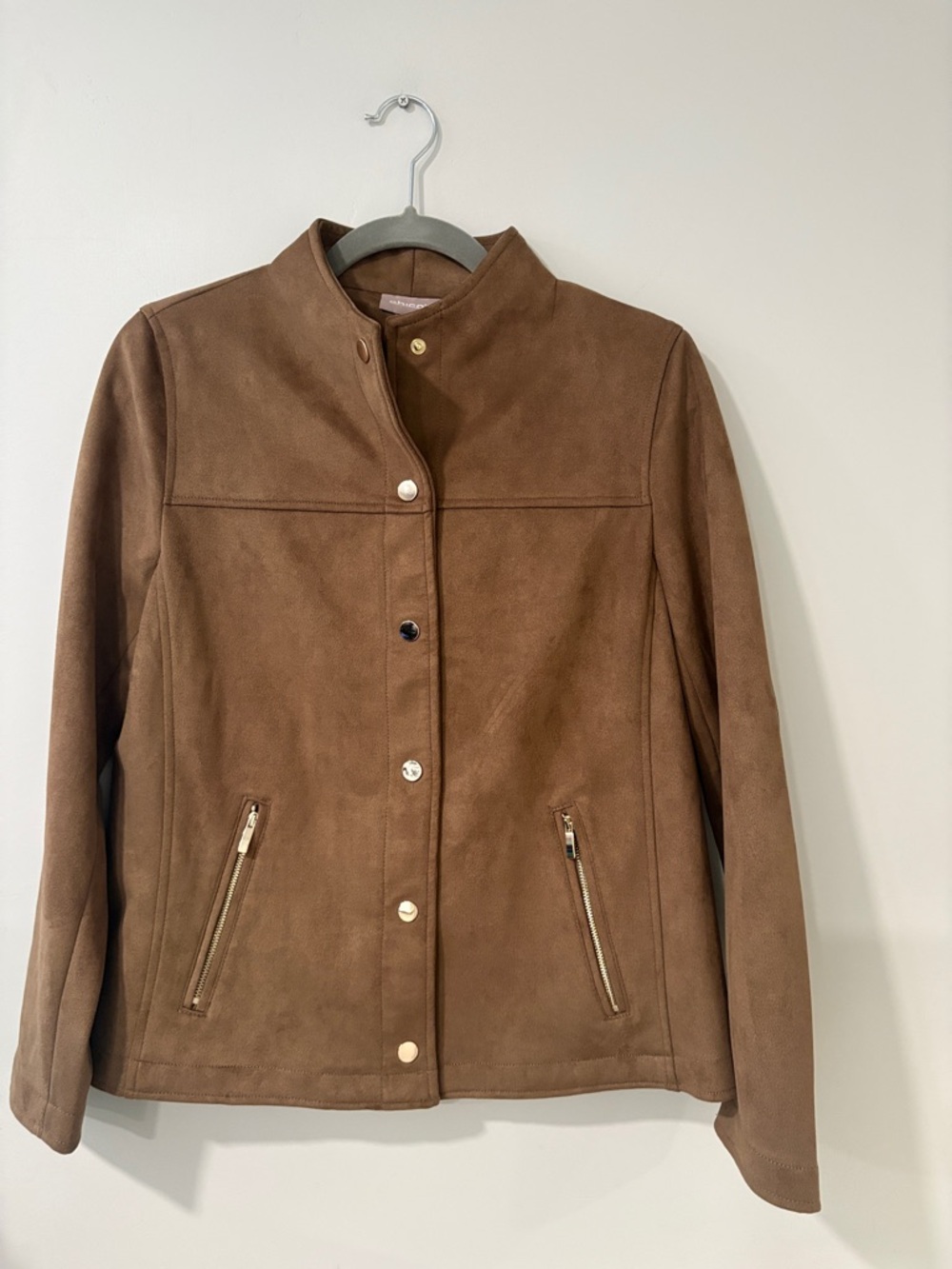 Chico's Faux Suede Snap-Front Jacket